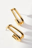 Gold Double Hoops