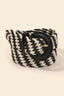 Two Tone Striped Braided Belt