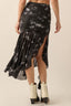 Onyx Petals Midi Skirt