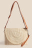 Straw Braided Envelope Clutch Bag