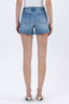High Rise Patch Pocket Denim Shorts