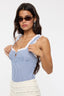 Gingham Eyelet Bodysuit