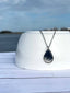 Custom Sand Rain Drop Wave Necklace | Beach Sand