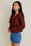 Chocolate Ruffle Top