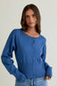 Blue Hour Button Up Top