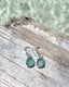 SS Bezel Drop Earrings