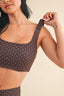 Polka Dot Ruched Bra Top