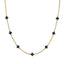 Gold CCB Beaded with Black Cross 16"-18" Necklace
