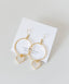 Jenni pearl heart 18k gold plated earrings | hypoallergenic