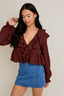 Chocolate Ruffle Top