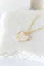 Jenni pearl heart charm necklace 18k gold plated