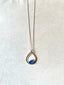 Sea Stamped Sterling Silver Teardrop Necklace