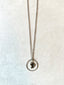 Sea Stamped Sterling Silver Starfish/Pearl Charm Necklace