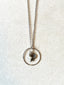 Sea Stamped Sterling Silver Starfish/Pearl Charm Necklace