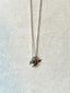 Sea Stamped Sterling Silver Sea Tail/Pearl Charm Necklace