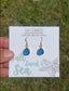 SS Bezel Drop Earrings