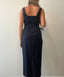 Navy Grace Midi Dress