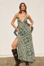 Plaid Gardens Maxi Dress