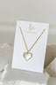Jenni pearl heart charm necklace 18k gold plated