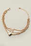 Layered Heart & Bow Necklace