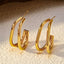 Gold Double Hoops