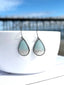 Custom Sand Rain Drop Wave Dangle Earrings | Beach Sand
