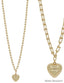 Water Resistant Gold 34" Chain with Puffy Heart Drop