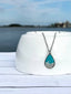 Custom Sand Rain Drop Wave Necklace | Beach Sand