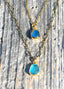 SS Petite Gold Sea Glass Pendant Necklace