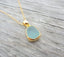 SS Petite Gold Sea Glass Pendant Necklace