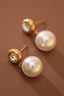 18K Gold Plated Waterproof Stainless Steel Drop Earrings - 7774