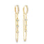 CZ Dangle Rolo Link Chain Earrings (J190)