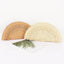 Semicircle Woven Straw Clutch