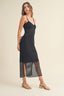 D3519   NET PATTERN ON BOTTOM KNITTED DRESS