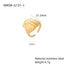 Ocean Starfish Shell Stainless Steel Ring_CWMM12421