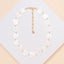 White Heart Gold Necklace