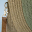 Half Moon Flap Woven Straw Clutch Bag