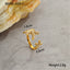 Ocean Starfish Shell Stainless Steel Ring_CWMM12421