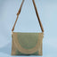 Half Moon Flap Woven Straw Clutch Bag