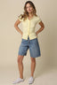 Leslie Sculpt Button-Front Knit Top
