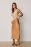 Satin Pull On Midi Skirt