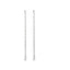 Long Dainty CZ Baguette Link Drop Earrings (K71A)