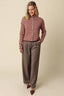 Elina Striped Collar Knit Top