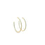 Thin CZ Minimalist Hoop Earrings (K374)