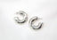 18K Gold Filled 7mm Thick Chunky Open Hoop Earrings (J64)