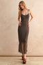 D3519   NET PATTERN ON BOTTOM KNITTED DRESS