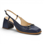 Beth Leather Slingback Pump Navy 60704