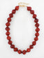 Maroon Acrylic Stone Chunky Beaded Necklace