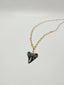 18k Gold Filled Paperclip Chain Shark Tooth Necklace