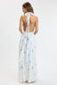 BOW FLORAL HALTER TIE OPEN BACK MAXI DRESS